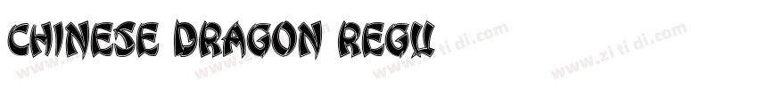 Chinese Dragon Regu字体转换